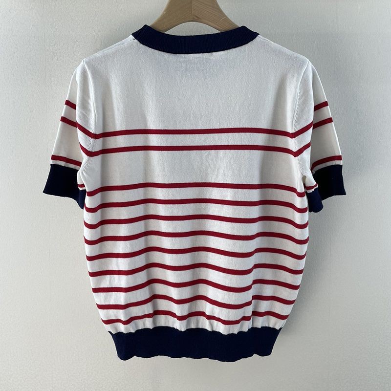 【日本未発売】グッチ ストライプ コットン 半袖 Tシャツ スーパーコピー guw08454